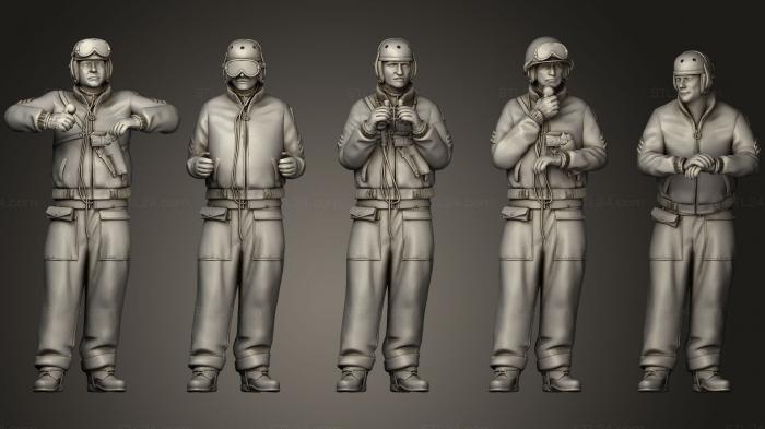 Military figurines (tank crew usa 2, STKW_0221) 3D models for cnc